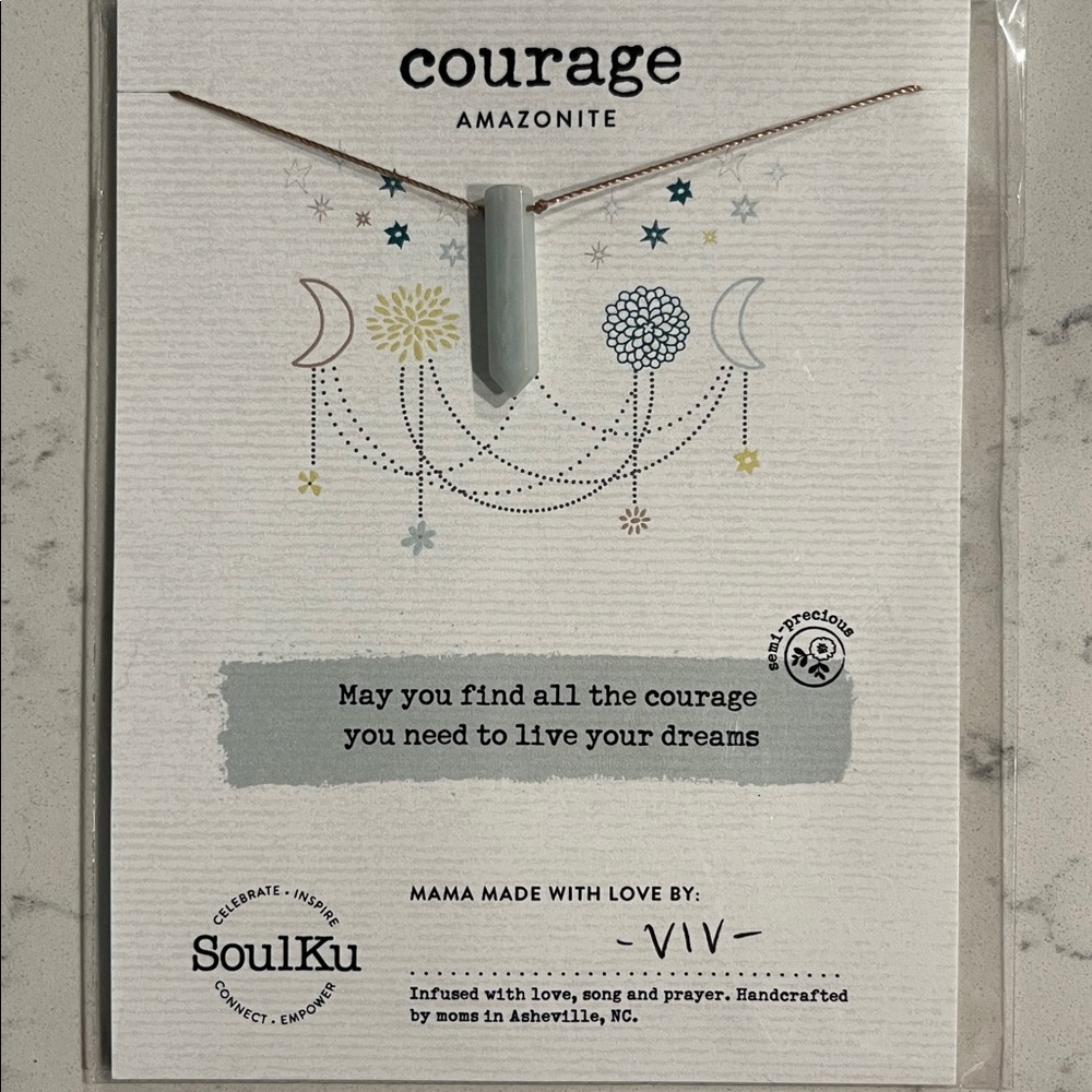 SoulKu Amazonite Courage Necklace